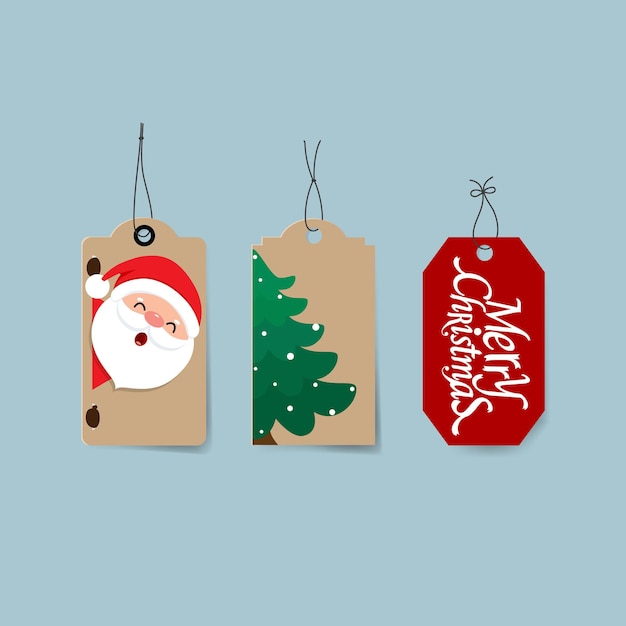 Étiquettes de vente de Noël et étiquettes de liquidation Conception de Noël festif Illustration vectorielle
