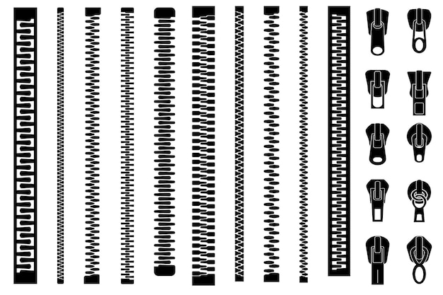 Tirettes De Fermeture éclair Ou Tirettes De Fermeture à Glissière Fermez Les Fermetures à Glissière Ouvertes Avec Une Attache Verrouillez Et Déverrouillez à Glissière