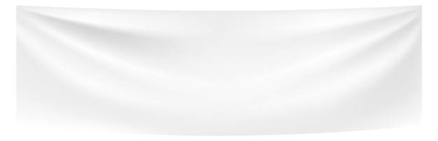 Tissu Blanc Suspendu Maquette Vierge Réaliste En Tissu Plié