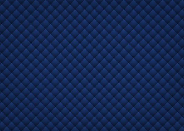 Tissu bleu avec un motif de matelassage Rhombus couleur bleu foncé motif de fond