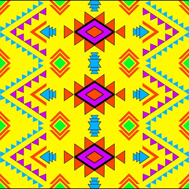 tissu tribal tradition ethnique modèle aztèque conception sans couture illustration vectorielle