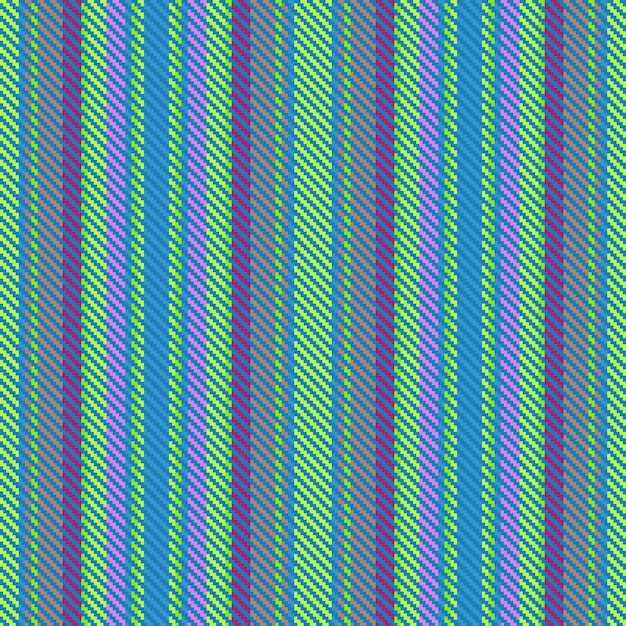 Tissu vectoriel à fond rayé vertical de lignes avec une texture de motif sans couture en couleurs bleues et vertes