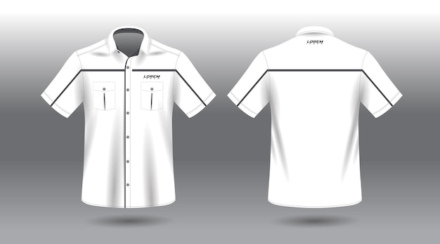 Titre chemise de travail simple et moderne à manches courtes