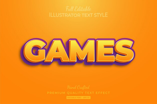 Titre du jeu Effet de style de texte modifiable Premium