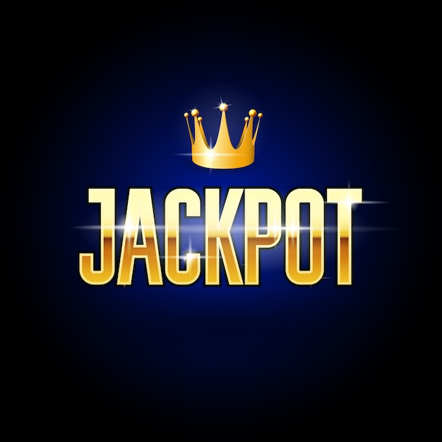 Titre D'or Jackpot Et Couronne - Affiche De Casino Et De Jeu