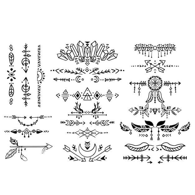 Titre Ornement vintage en tourbillon Style de ligne s'épanouit Set de boucles ornementales calligraphiques filigraphiques De