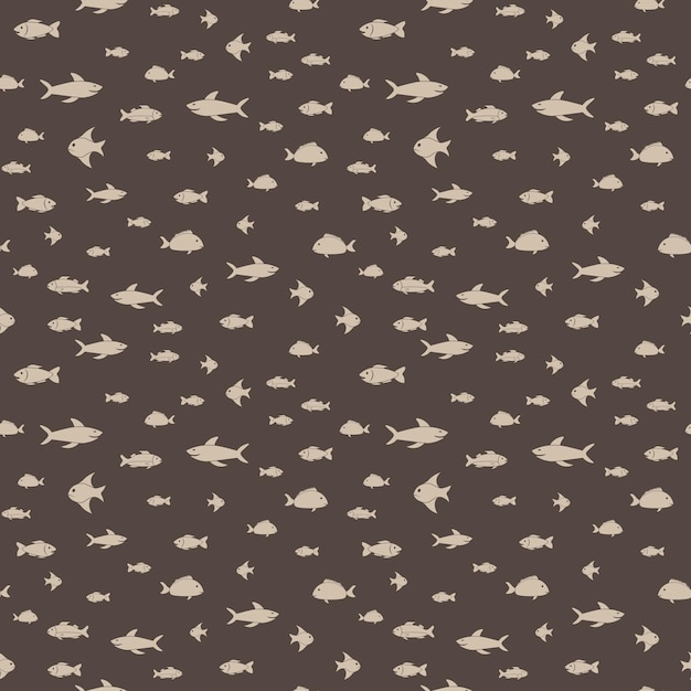 Toile De Fond D'illustration Vectorielle De Poisson Sans Couture