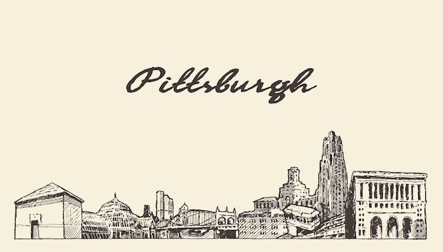 Toits de Pittsburgh, Pennsylvanie, États-Unis