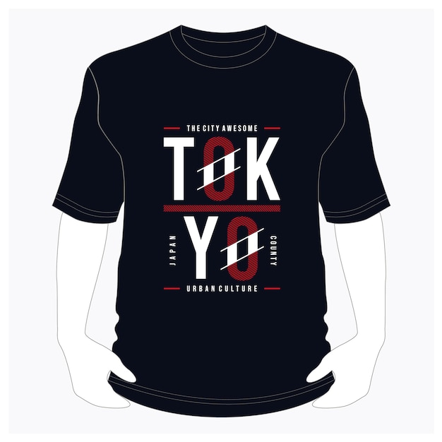 Tokyo Culture Urbaine Typographie Illustration Vectorielle T-shirt Premium