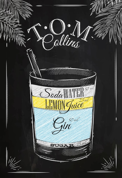 Tom Collins Craie De Cocktail