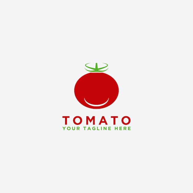 Tomate Design Logo Légumes Isolés Illustration Vectorielle