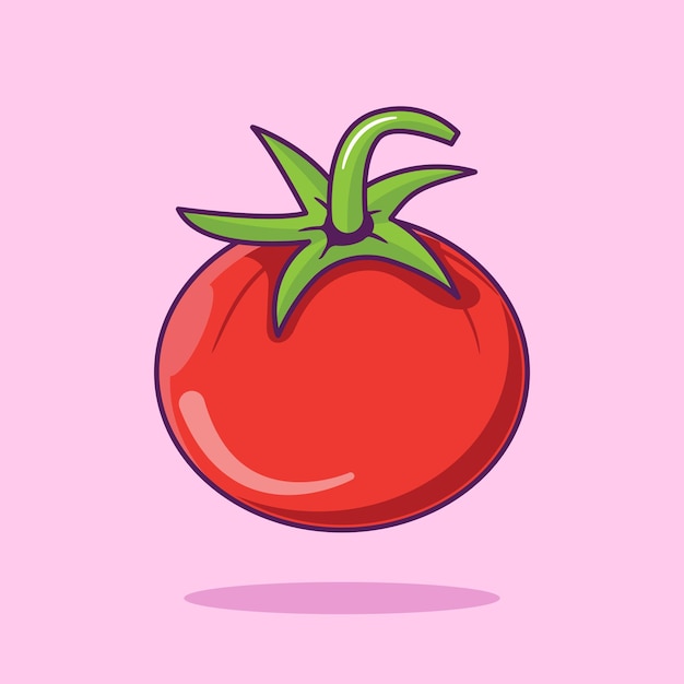 Vecteur tomate illustration d'icône vectorielle de dessin animé nourriture concept d'icône de nature prime isolée