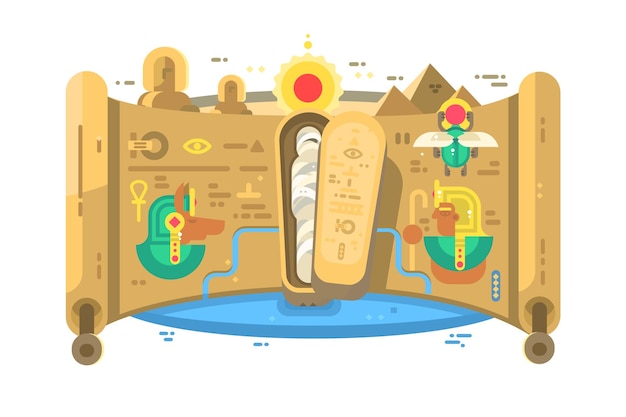 Tombe du pharaon égyptien aux pyramides
