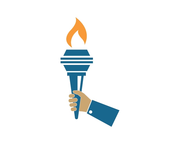 Vecteur torche logo icône illustration vectorielle conception