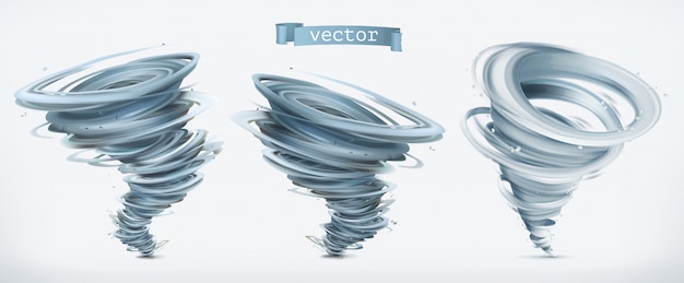 Vecteur tornade. ensemble 3d