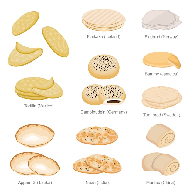 Tortilla Naan Dampfnudeln Et Le Célèbre Pain Unique Des Pays