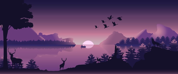 Vecteur tôt le matin pour l'animation