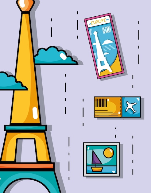 Tour Eiffel avec photo et billet