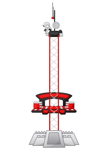 Tour Satellite Isolé Sur Fond Blanc