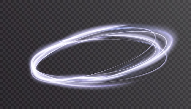 Tourbillon lumineux. Effet de lumière courbe Ligne lumineuse. Glowing White Circle.PNG Tourbillon lumineux d'or.