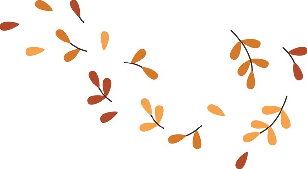 Vecteur tourbillons de feuilles d'automne