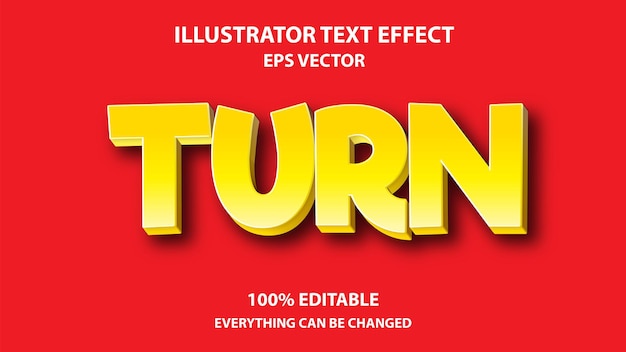 TOURNER L'EFFET DE TEXTE MODIFIABLE