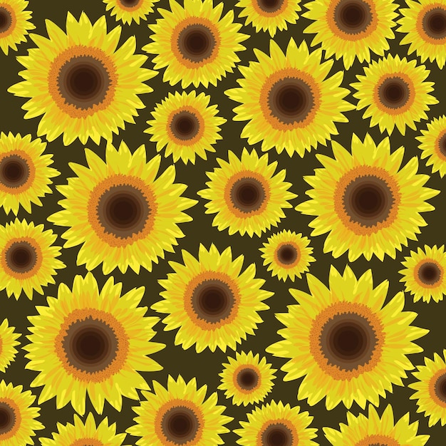 Vecteur tournesol sans soudure de fond illustration vectorielle