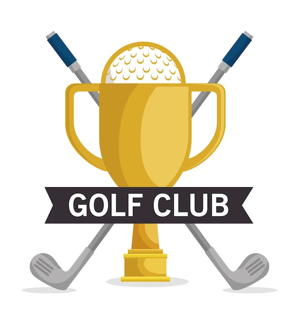 Tournoi de golf et logo du club labe