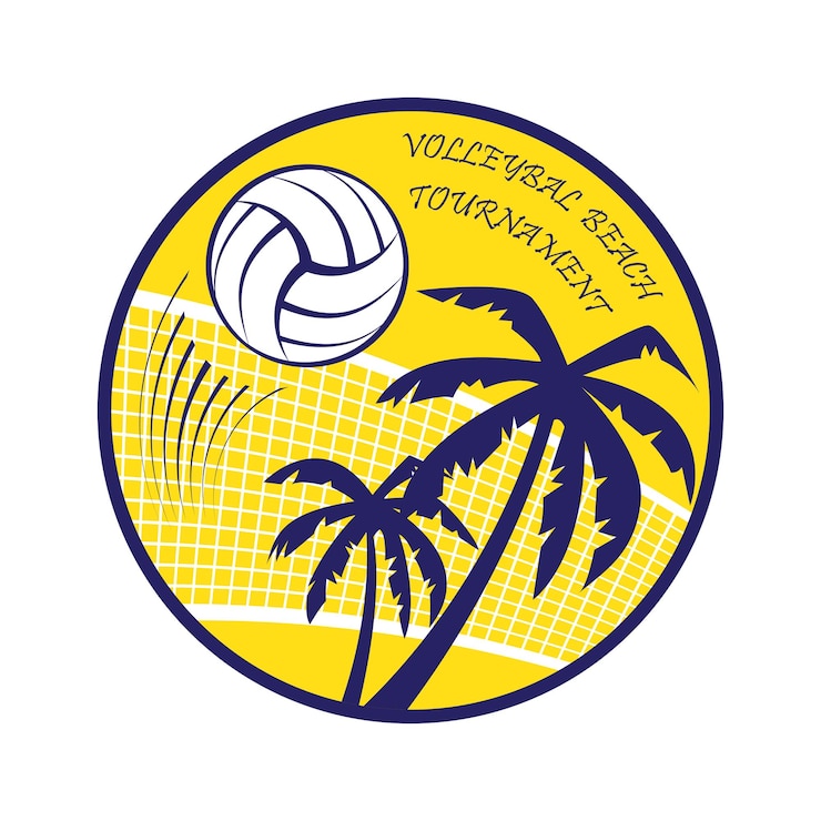Vecteur tournoi de volleyball de plage