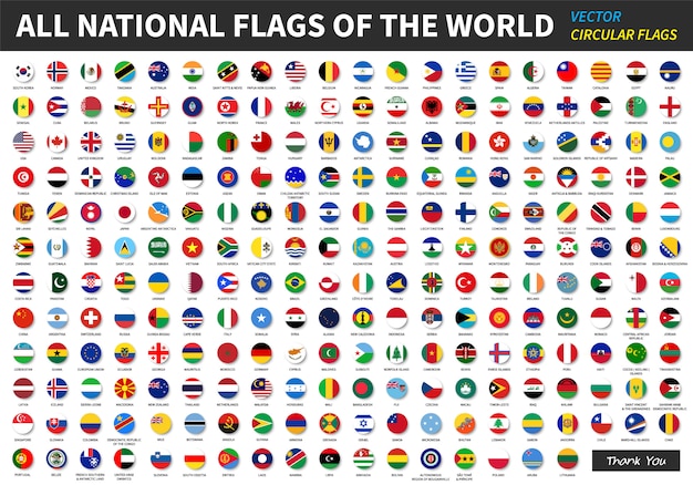 Tous les drapeaux nationaux officiels du monde.