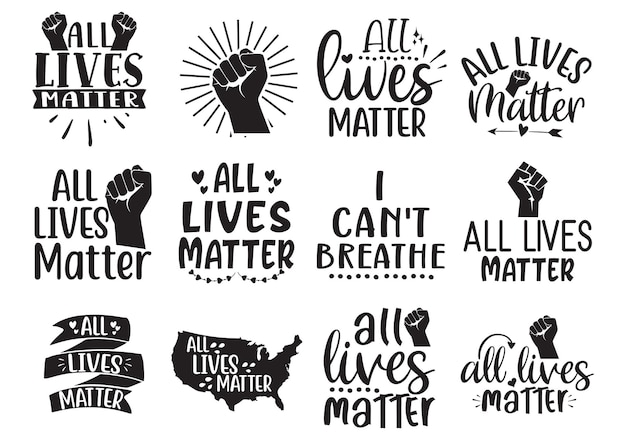 Toutes Les Vies Comptent Jusqu'au Fichier Svg Black Lives Matter