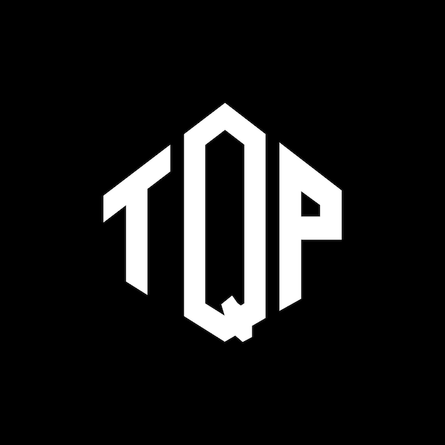 TQP lettre logo design avec forme de polygone TQP polygone et forme de cube logo design TQP hexagone modèle de logo vectoriel couleurs blanc et noir TQP monogramme business et logo immobilier
