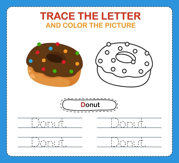 Vecteur trace des lettres de l'alphabet anglais et livre à colorierexercice d'écriture à la main pour les enfants d'âge préscolaire