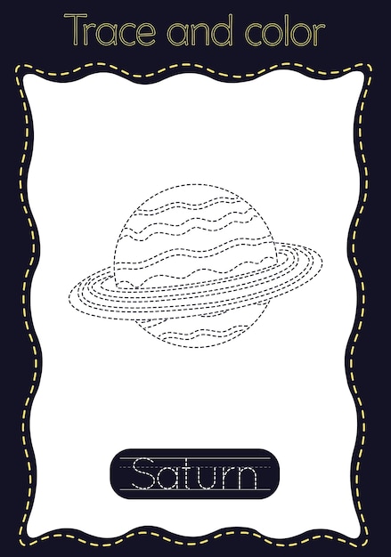 Tracer et colorer un Saturne