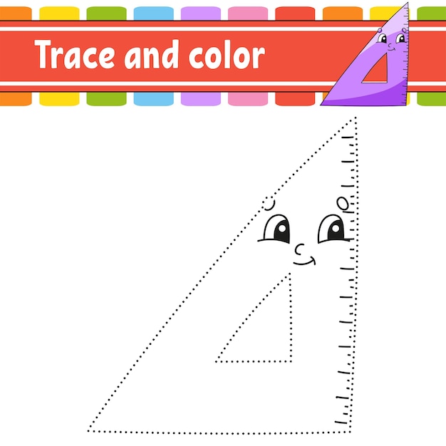 Tracer Et Colorier Coloriage Pour Les Enfants Thème De La Rentrée