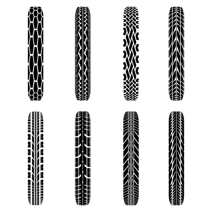 Vecteur traces de pneus pour vélos