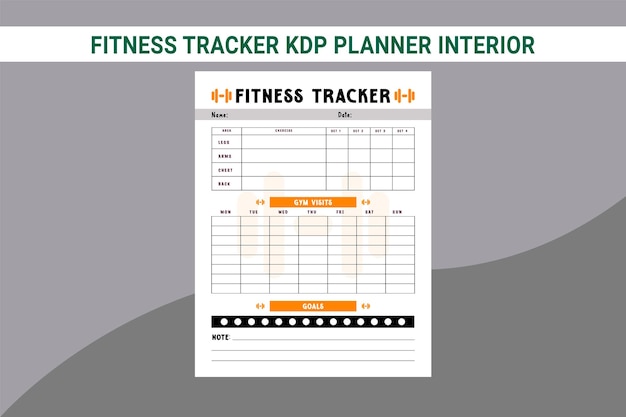 Vecteur tracker de fitness intérieur kdp