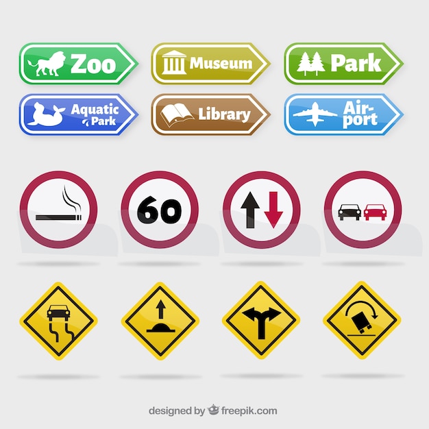 Vecteur traffic sign collection