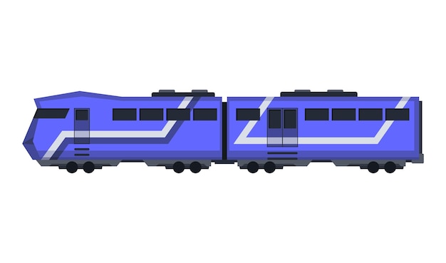 Train Express De Passagers. Wagon. Métro De Dessin Animé Ou Train à Grande Vitesse.