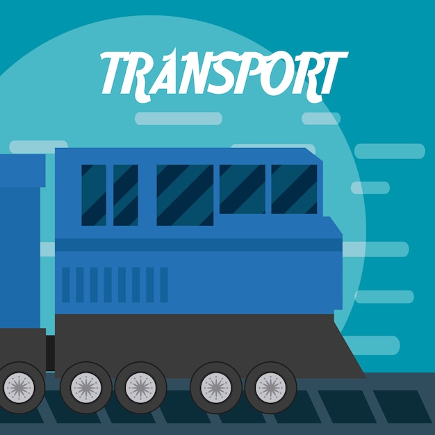 Train internationa transport vector illustration graphisme