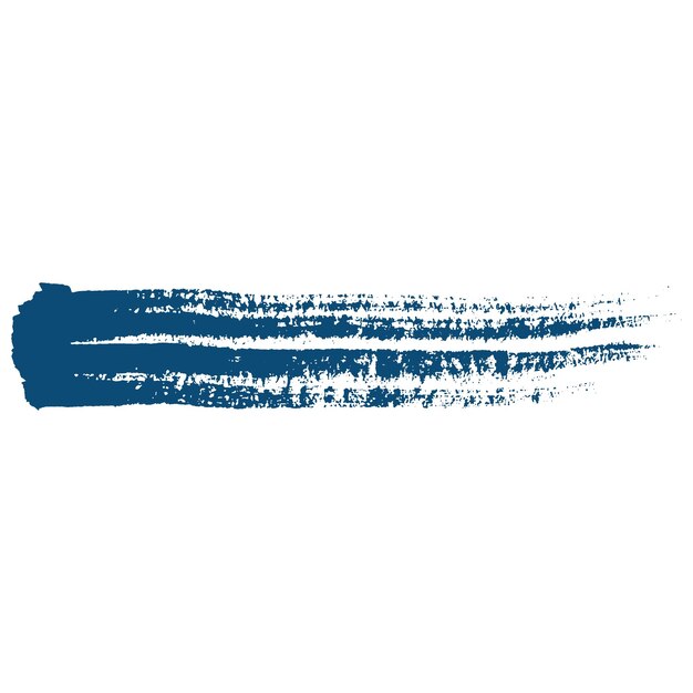 Un trait de pinceau bleu peint à l'aquarelle vectorielle, un élément de conception dessiné à la main isolé sur un fond blanc.
