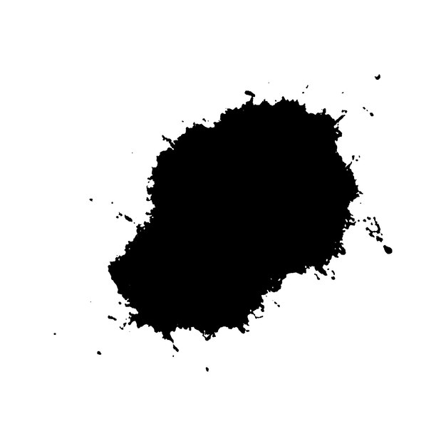 Un trait de pinceau noir peint à l'aquarelle vectorielle, un élément de conception dessiné à la main isolé sur un fond blanc.