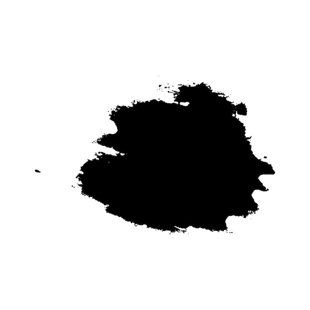 Un trait de pinceau noir peint à l'aquarelle vectorielle, un élément de conception dessiné à la main isolé sur un fond blanc.