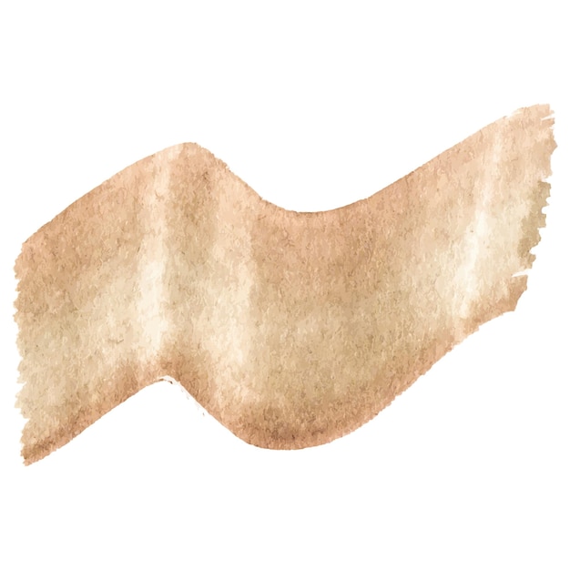 Un trait de pinceau peint à l'aquarelle vectoriel, un élément de conception dessiné à la main isolé sur un fond blanc