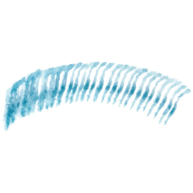 Un trait de pinceau peint à l'aquarelle vectoriel, un élément de conception dessiné à la main isolé sur un fond blanc