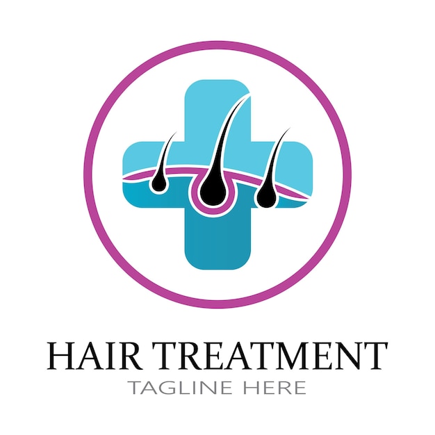 Traitement Des Cheveux Logo Suppression Logo Image Vectorielle Illustration De Conception