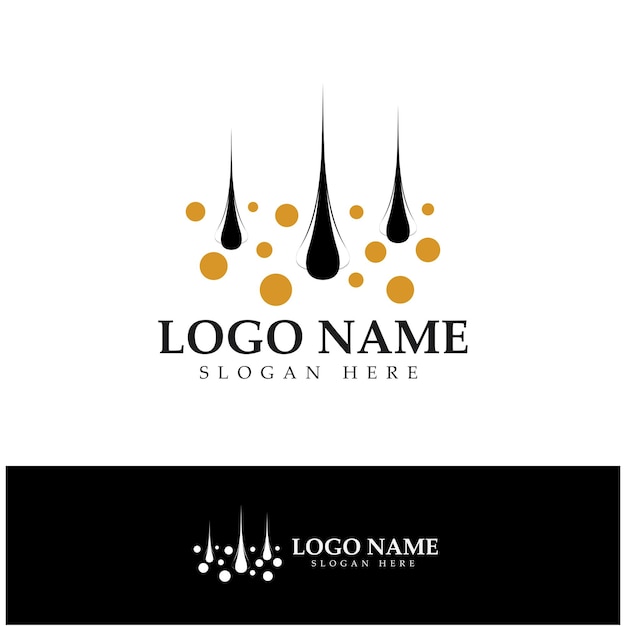 Traitement Des Cheveux Logo Suppression Logo Image Vectorielle Illustration De Conception