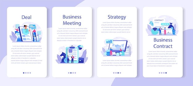 Traiter la bannière de l'application mobile au design plat.