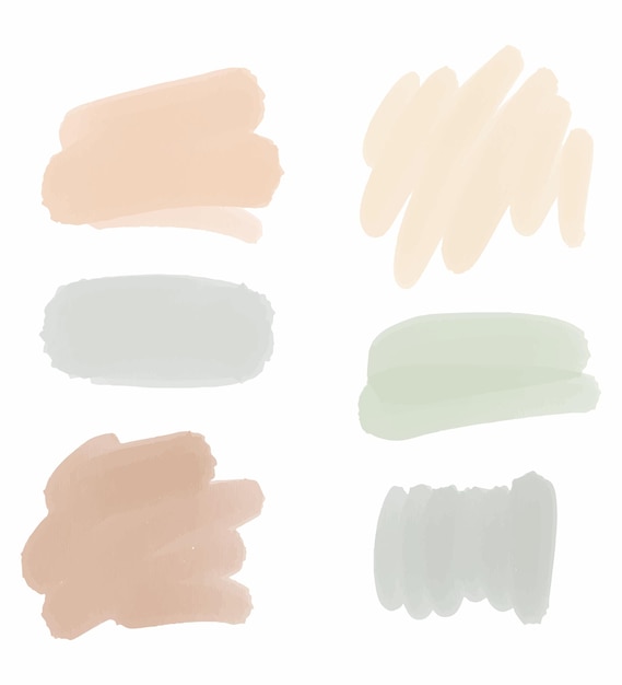 Traits d'aquarelle vectoriels colorés Tons pastel Taches de peinture aquarelle vecteur arrière-plans de bannière