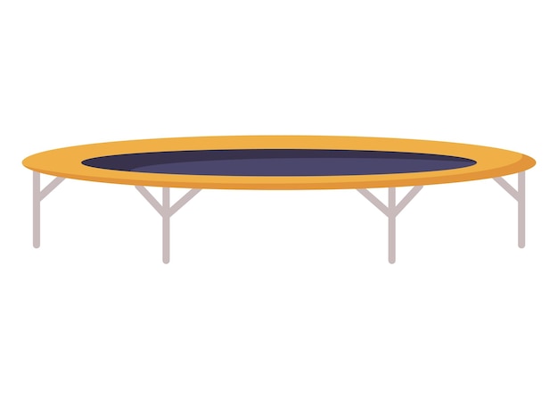 Trampoline de saut pour enfants et adultes Saut d'entraînement amusant à l'intérieur ou à l'extérieur Equipement d'exercices acrobatiques et de gymnastique Illustration vectorielle